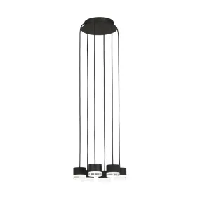 Gable 6 Lights LED Chandelier 120-277V Black Finish