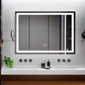 GARVEE LED Bathroom Mirror 24 x40 Large Dimmable Wall Mirrors with Front & Backlight Anti-Fog Shatter-Proof