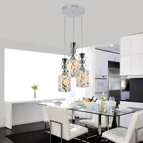 Glass Set Of 3 LED Pendant Light Bar Dining Room LED Pendant Lamp Island Kitchen Hanging Lighting For Foyer Study Bedroom