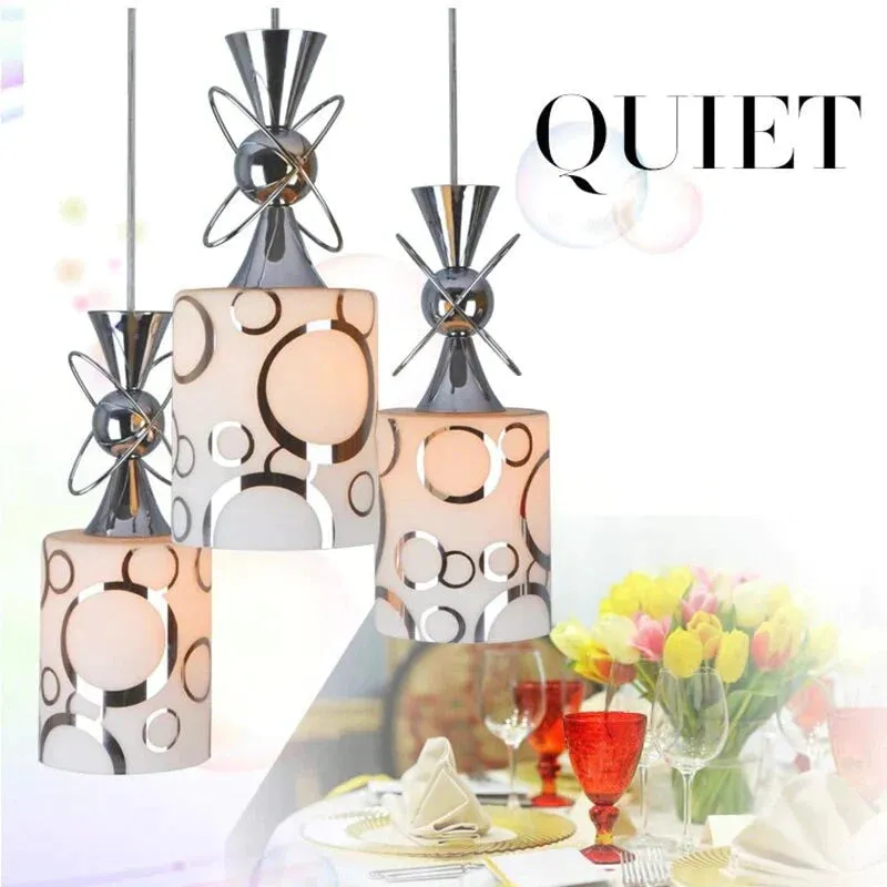 Glass Set Of 3 LED Pendant Light Bar Dining Room LED Pendant Lamp Island Kitchen Hanging Lighting For Foyer Study Bedroom