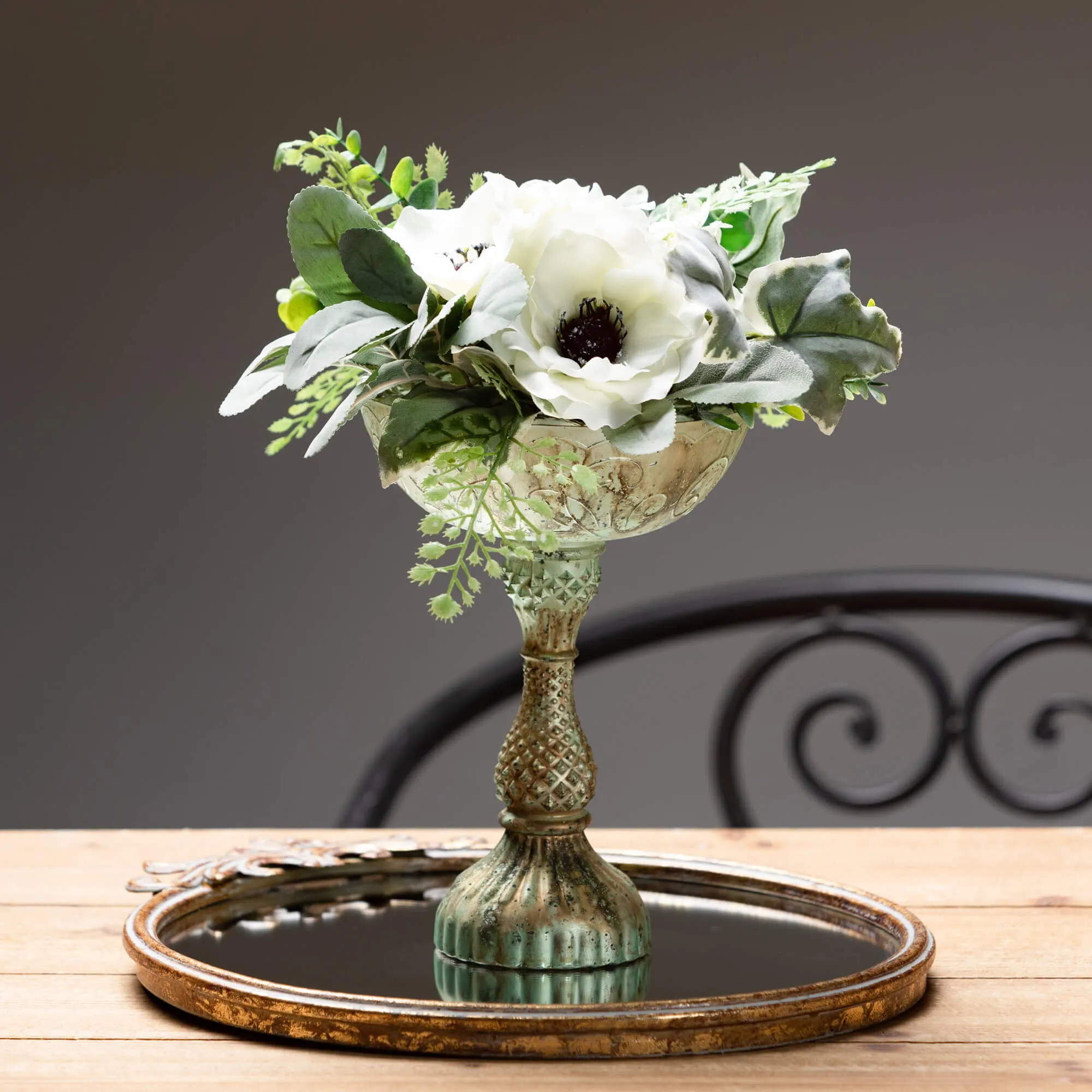Gold Trimmed Ornate Mirror Set