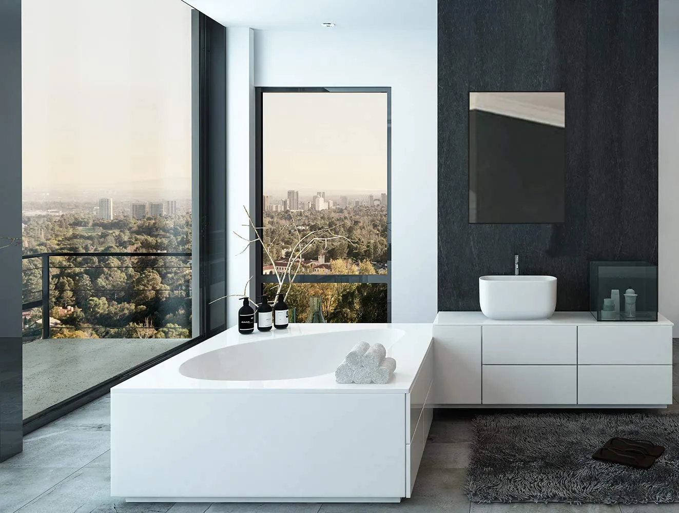 Hamilton Hills Silver Brushed Metal Vanity Mirror Simple Edge Mirrors for Wall Bathroom
