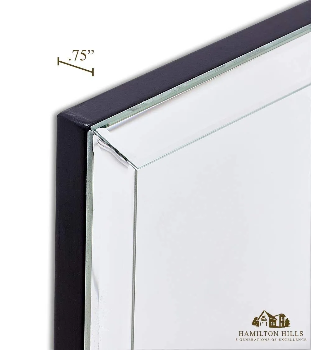Hamilton Hills Trifold Vanity Mirror | Solid Hinged Sided Tri-fold Beveled Mirrored Edges