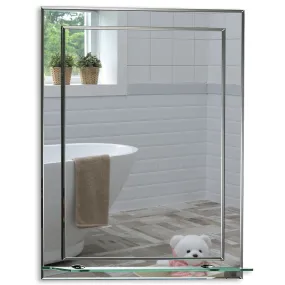 Iowa Rectangular Bathroom Mirror with Shelf 3 Sizes 70Hx50Wcm, 60Hx43Wcm, 50Hx40Wcm