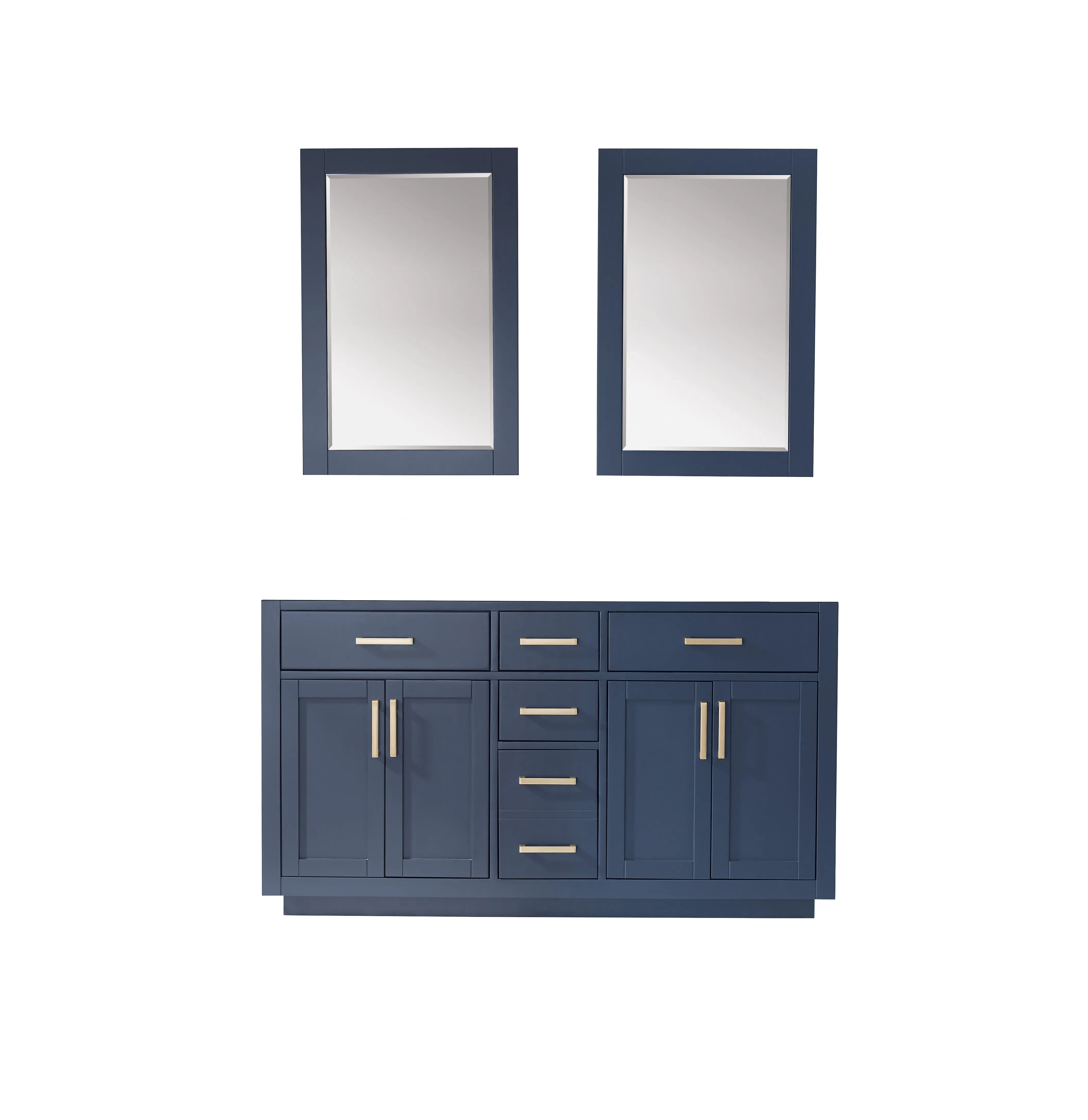 Ivy 60" Double Bathroom Vanity Cabinet Only