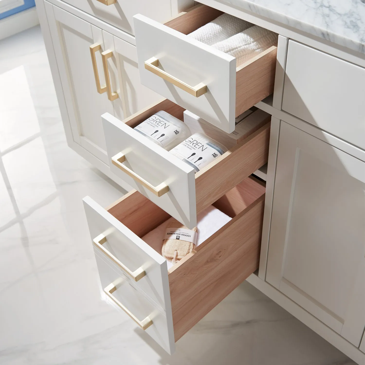 Ivy 60" Double Bathroom Vanity Cabinet Only
