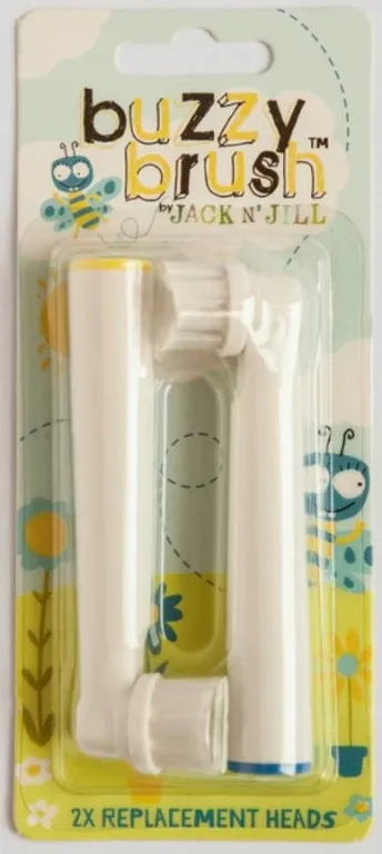 Jack N' Jill Buzzy Brush - 2 Replacement Heads for Electric Toothbrush