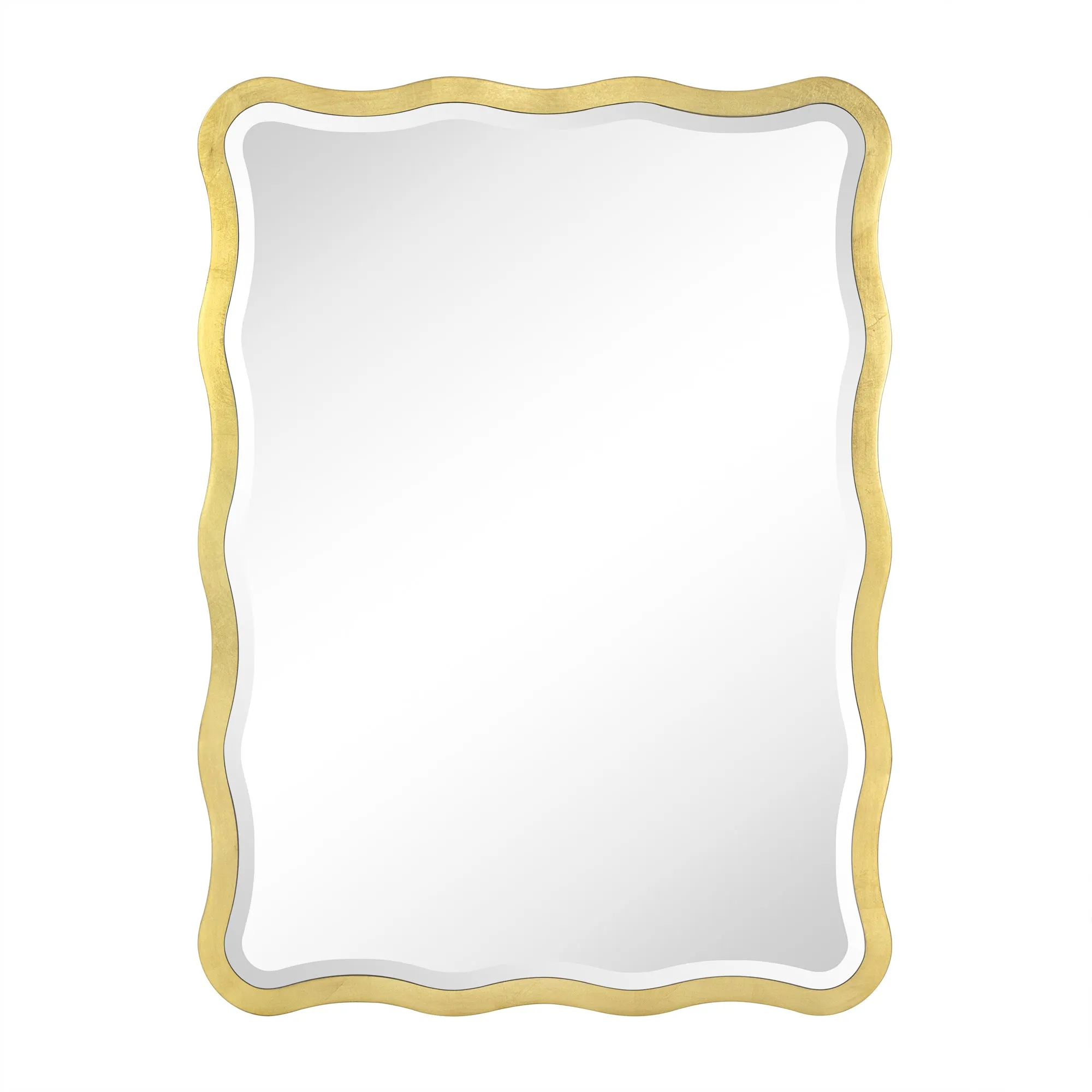 Jasmine Rectangle Framed Beveled Bathroom Vanity Mirror in Antique