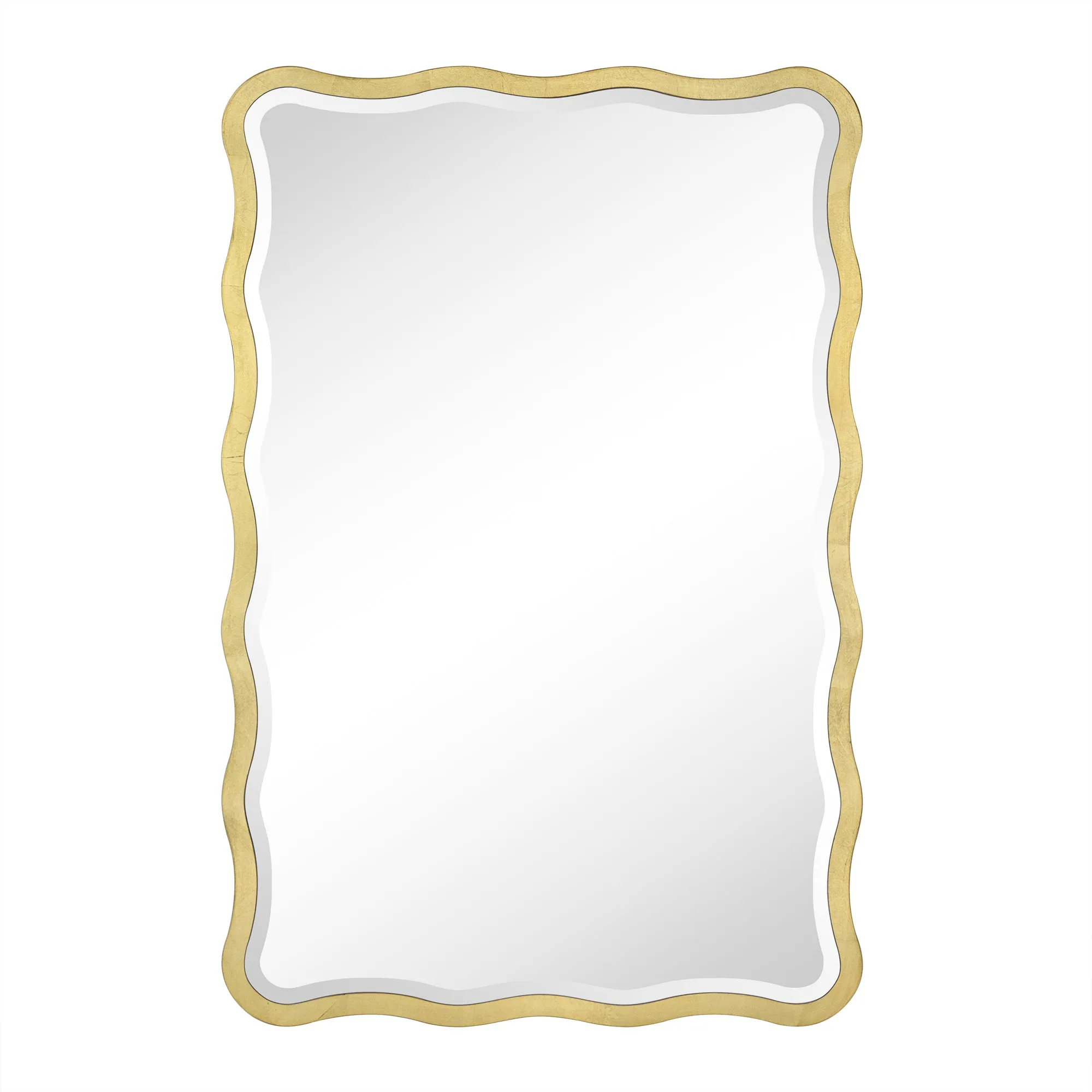 Jasmine Rectangle Framed Beveled Bathroom Vanity Mirror in Antique
