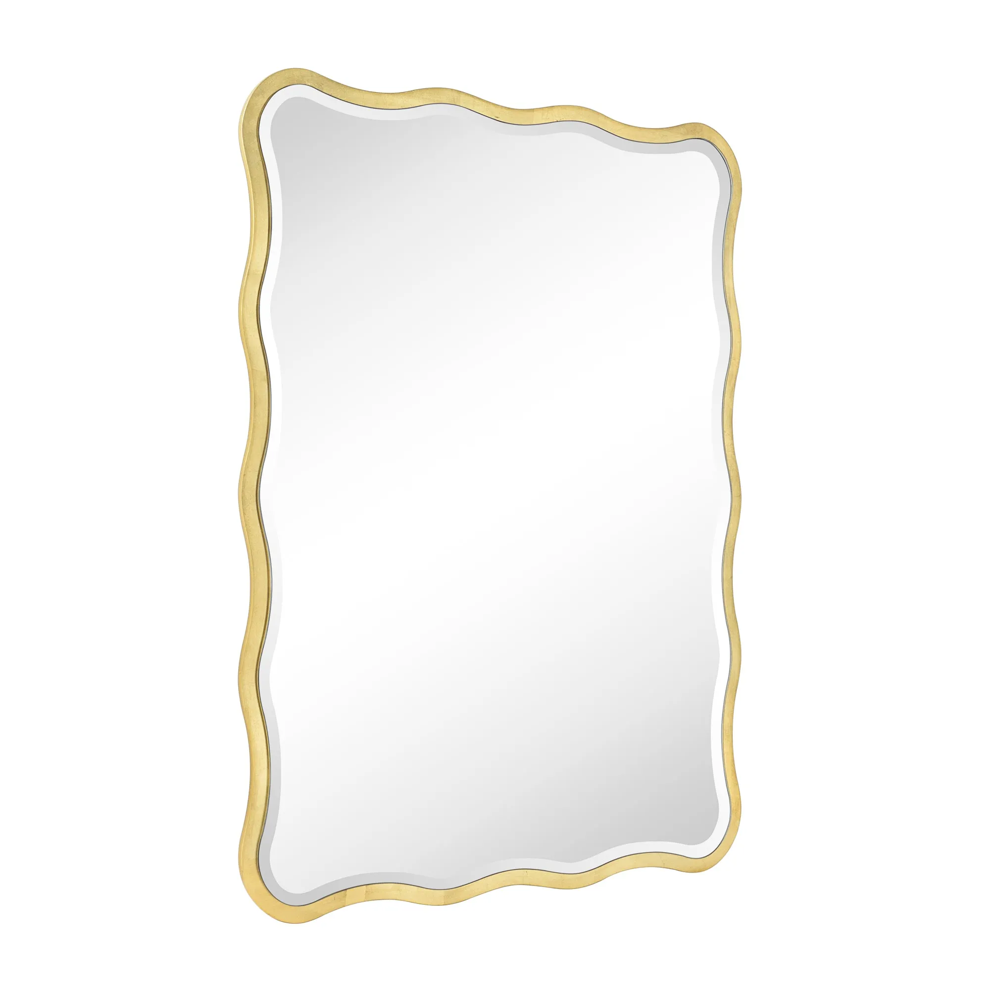 Jasmine Rectangle Framed Beveled Bathroom Vanity Mirror in Antique