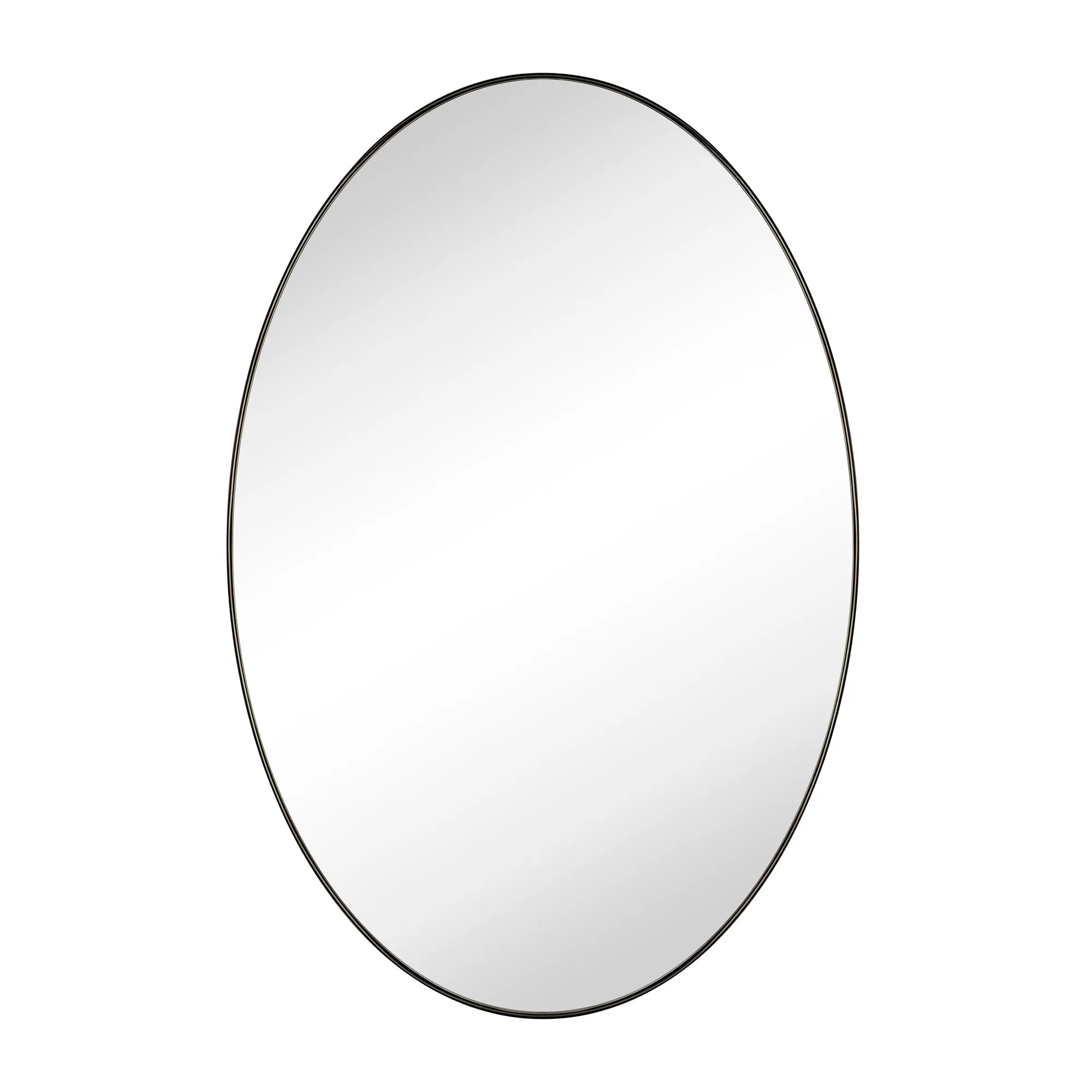 Javell Oval Stainless Steel Framed Wall Mounted Bathroom Vanity Mirror