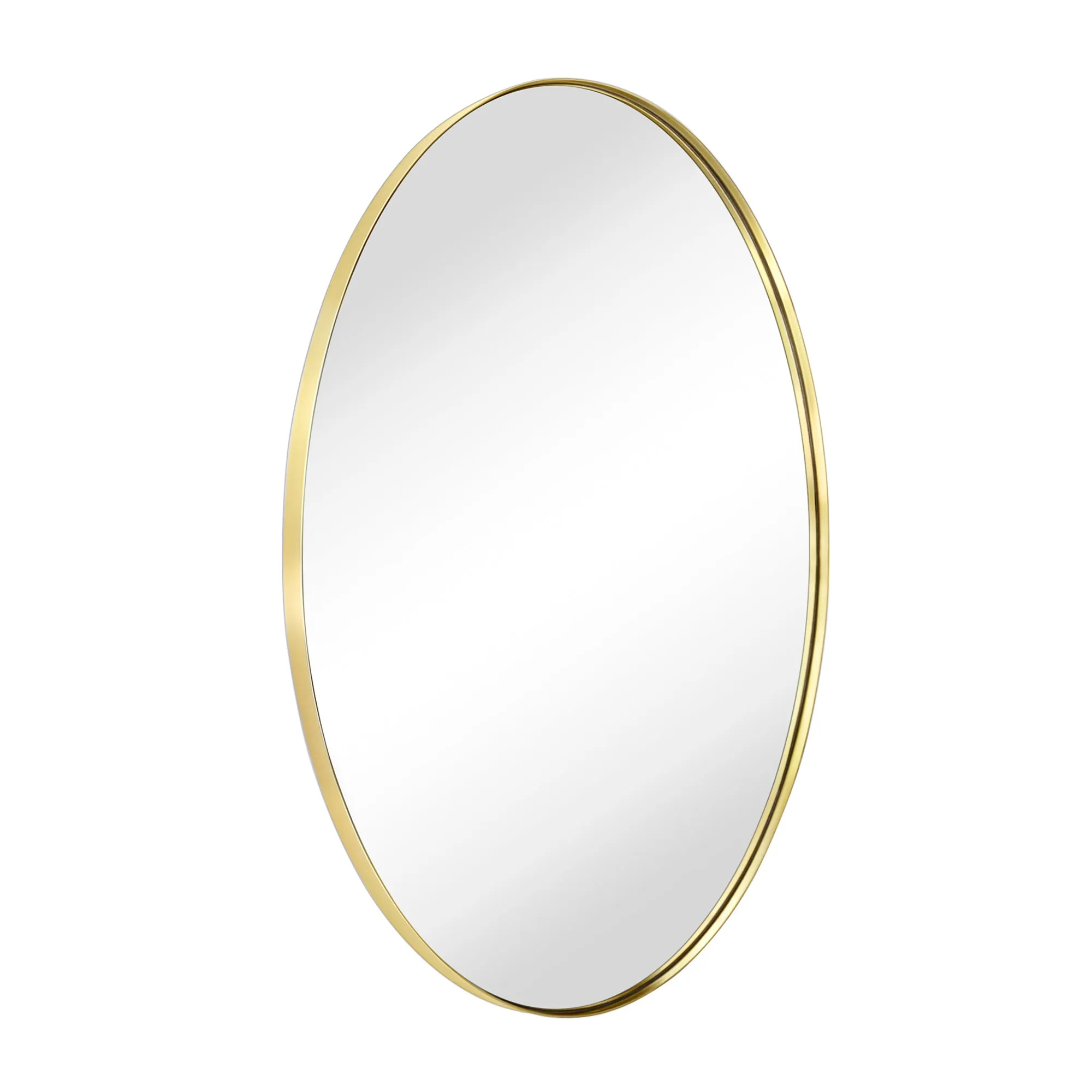 Javell Oval Stainless Steel Framed Wall Mounted Bathroom Vanity Mirror