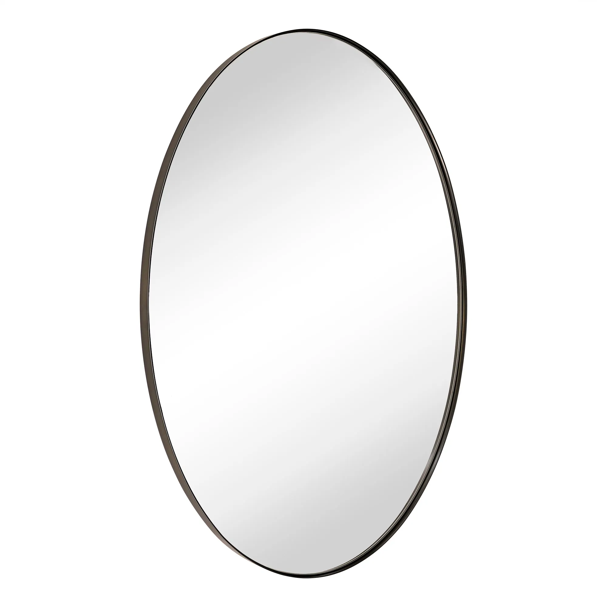 Javell Oval Stainless Steel Framed Wall Mounted Bathroom Vanity Mirror