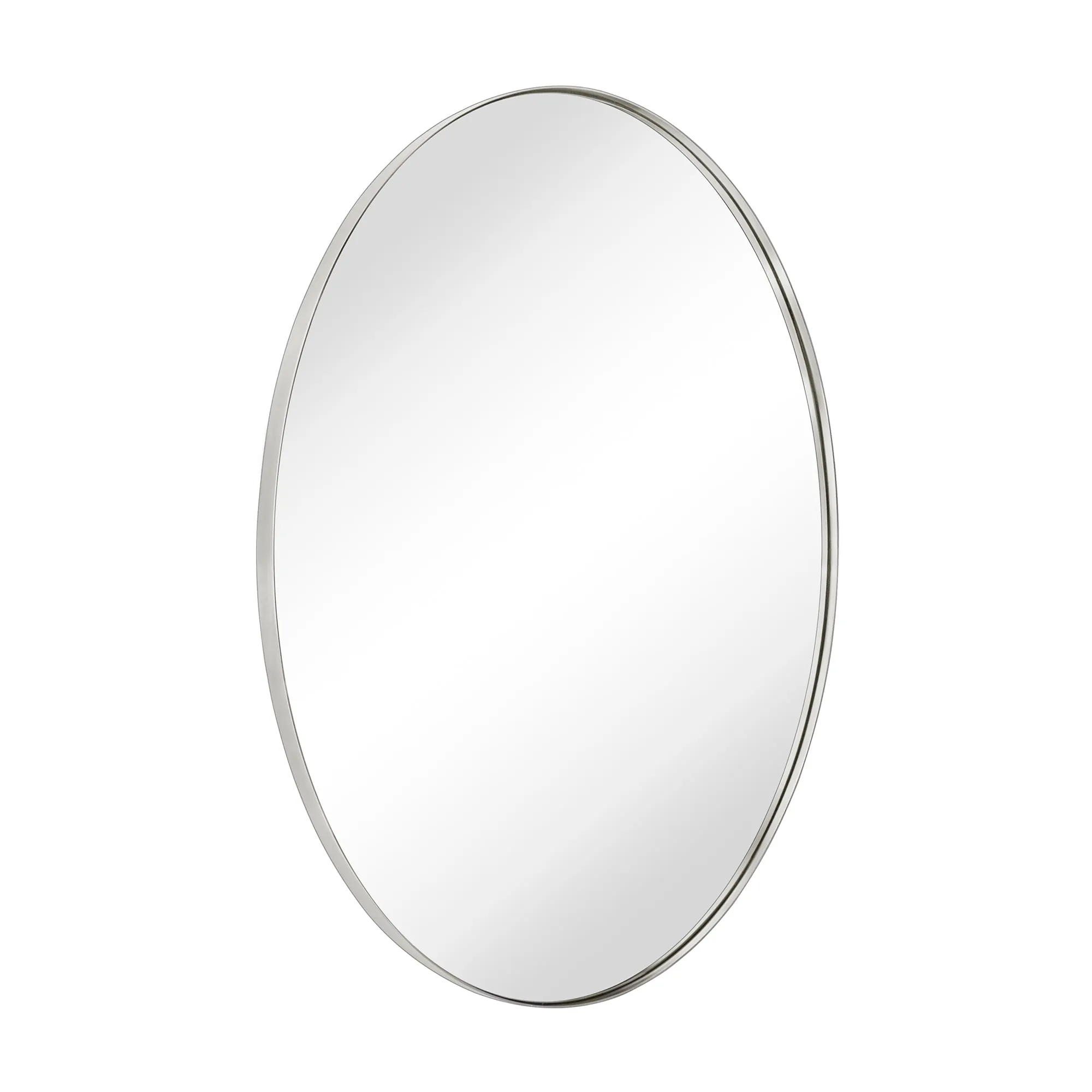 Javell Oval Stainless Steel Framed Wall Mounted Bathroom Vanity Mirror