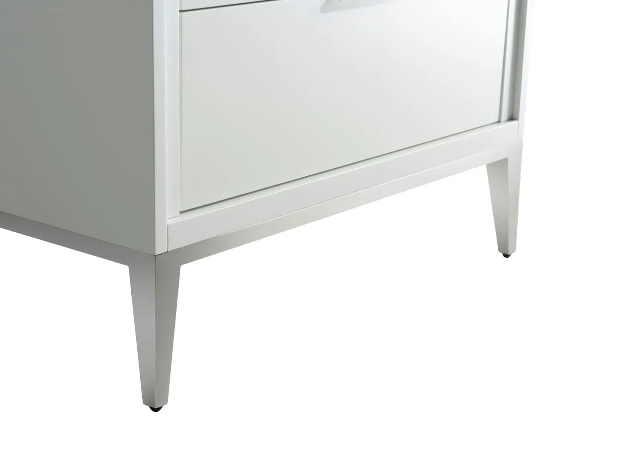 KD99GW ,30″ GLOSS WHITE VANITY WITH QUARTZ COUNTER TOP