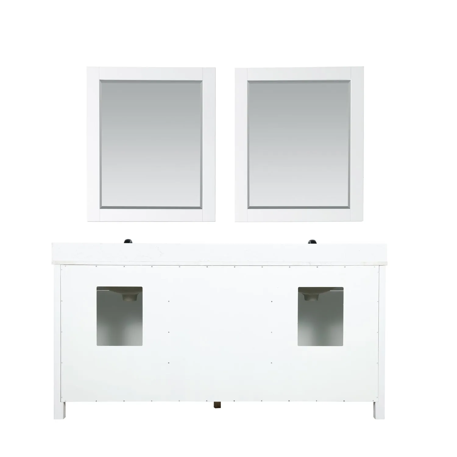 Kinsley 72" Double Bathroom Vanity Set with Aosta White Marble Countertop