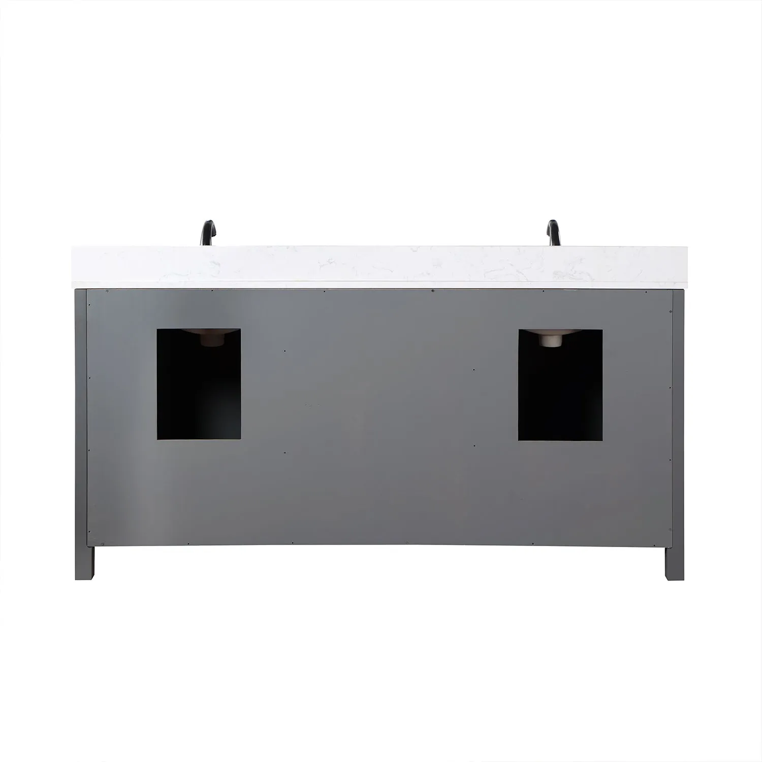 Kinsley 72" Double Bathroom Vanity Set with Aosta White Marble Countertop