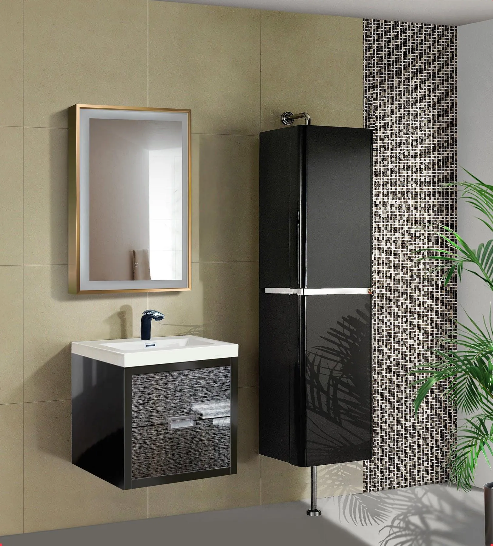 Krugg Soho 24″ X 36″ LED Bathroom Mirror