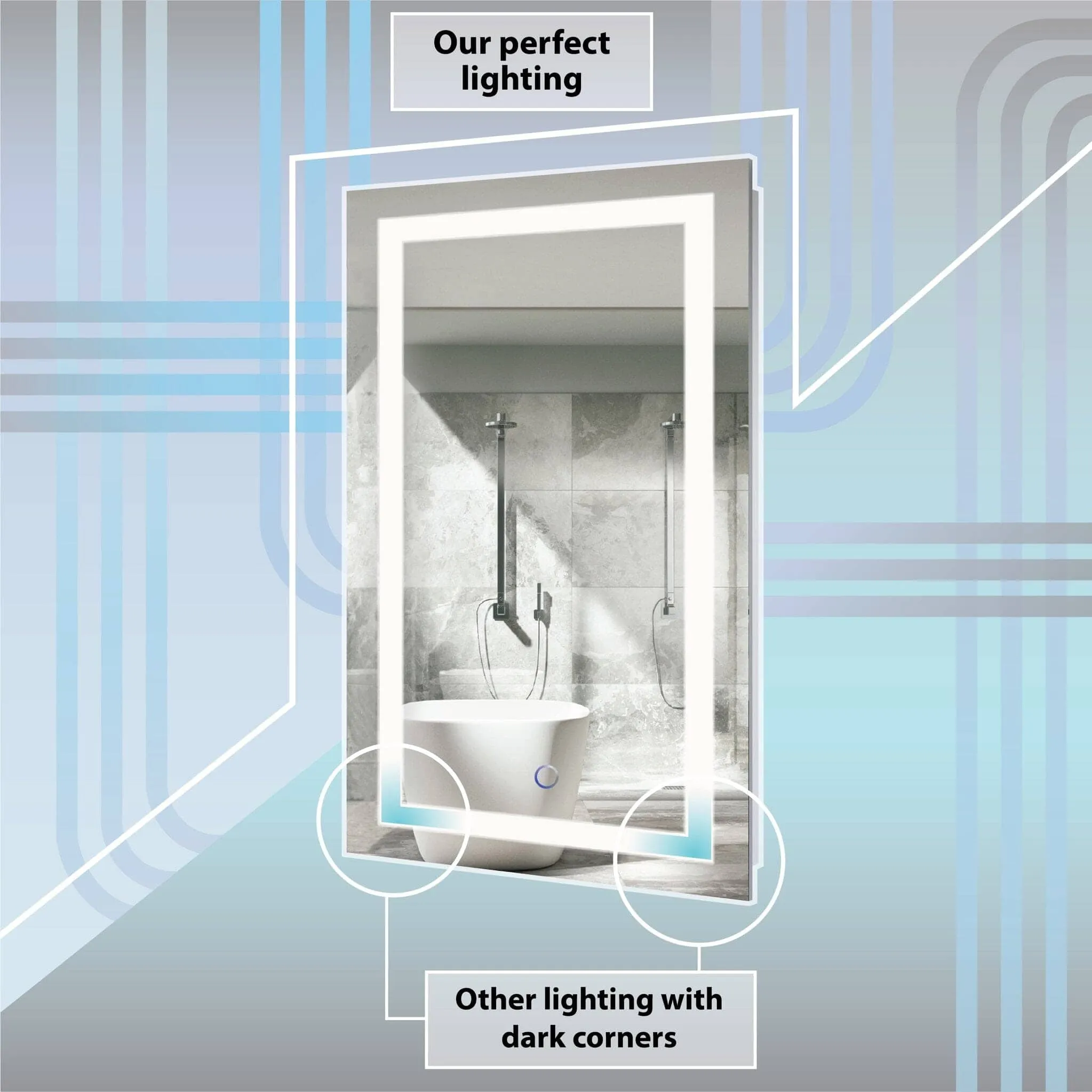 Krugg Svange 6042DLLR 60″ X 42″ Dual LED Medicine Cabinet
