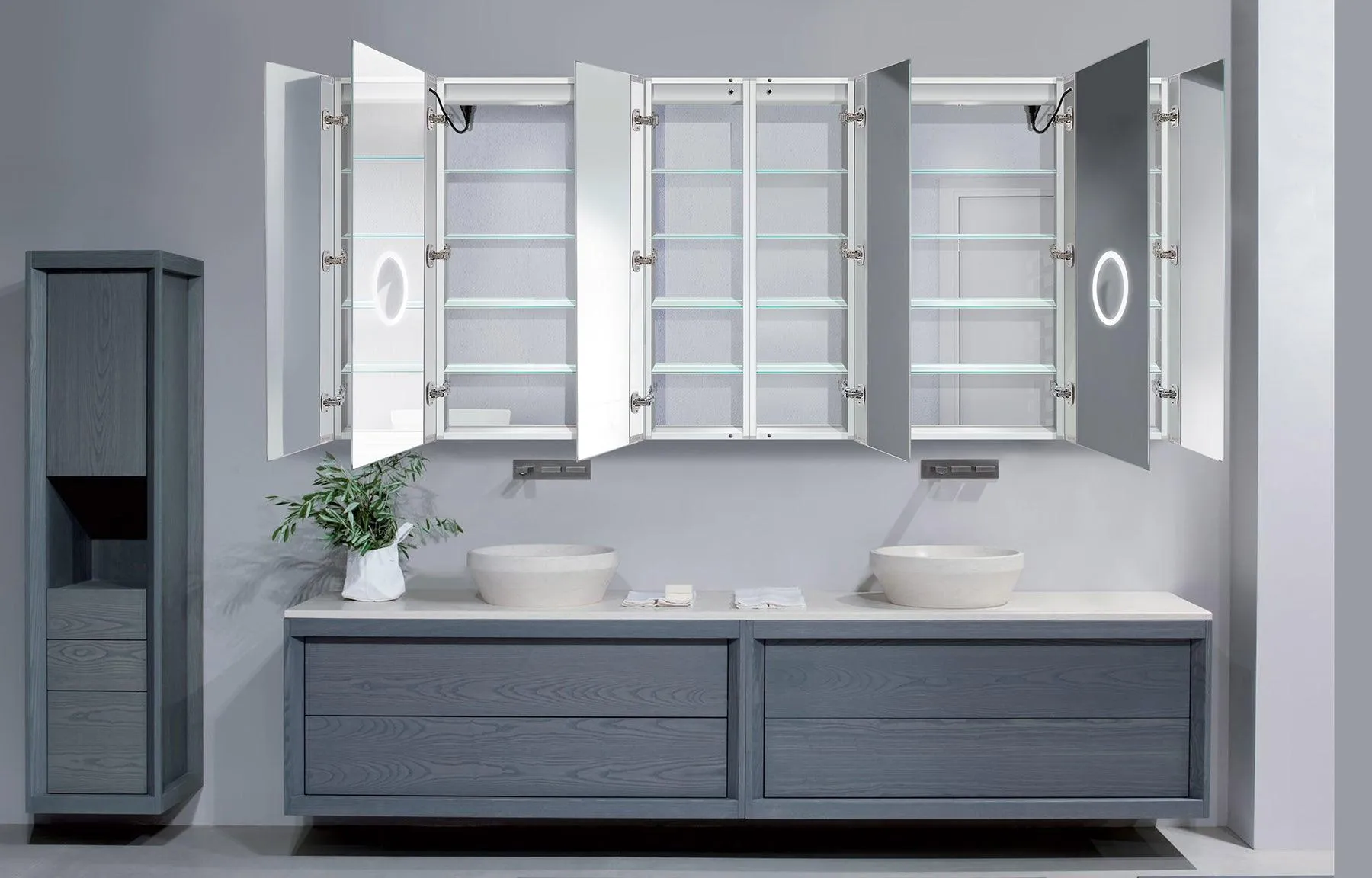 Krugg Svange 96″ X 42″ LED Medicine Cabinet w/Dimmer & Defogger