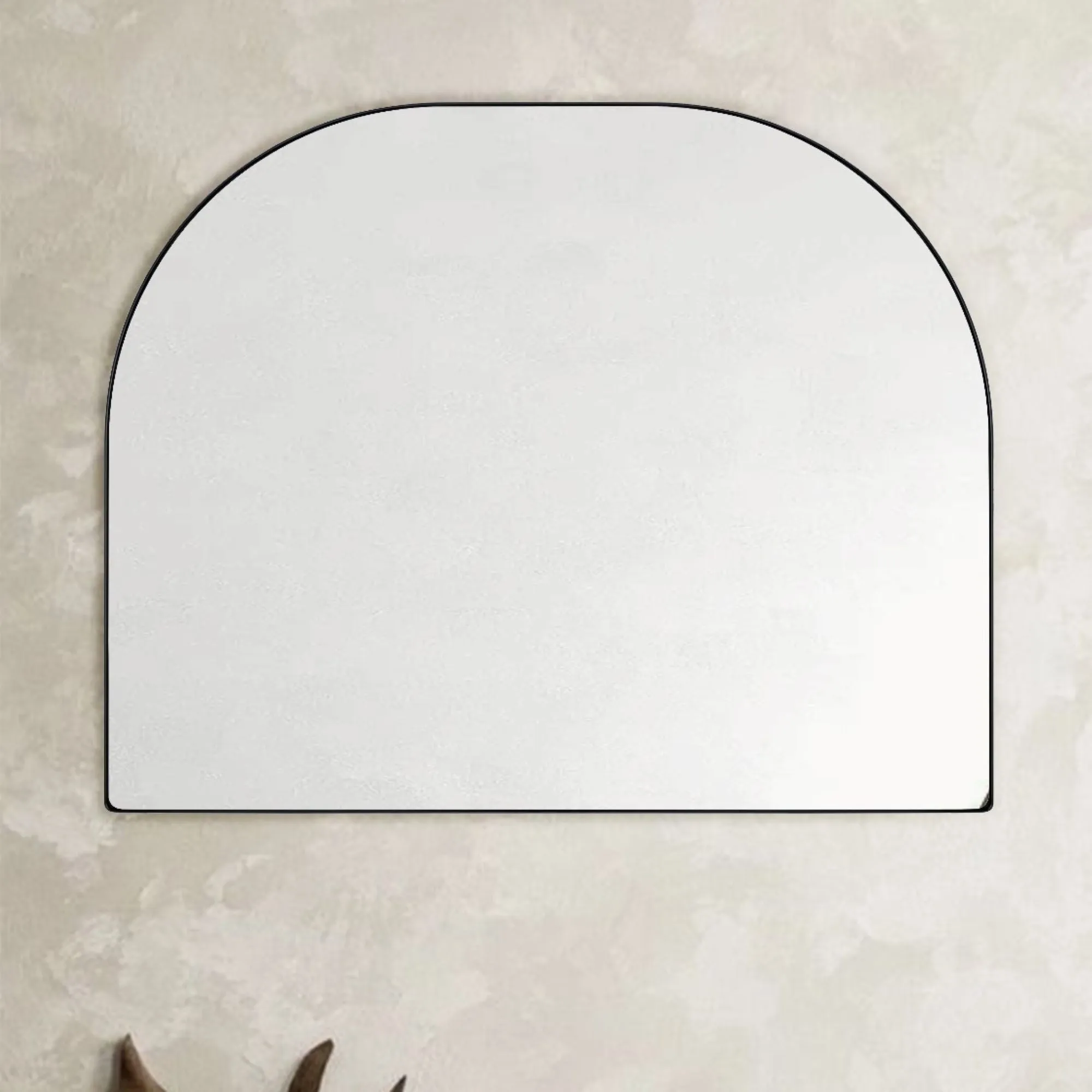 Large Arched Metal Framed Wall Mounted Bathroom Vanity Mirror 32'' W x 40'' Tall