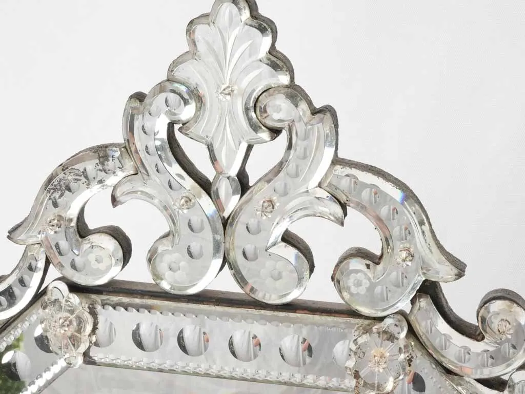 Late 19th century Venetian vanity mirror 26" x 15¾"
