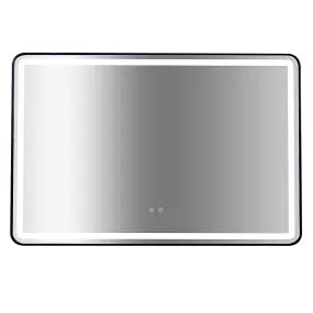 LED Anti-Fog Rectangular Mirror, Touch, Waterproof, 120x80