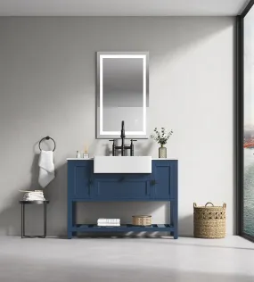 LED Bathroom Mirror 40  "x  30 " with Front and Backlight, Large Dimmable Wall Mirrors with Anti-Fog, Shatter-Proof, Memory, 3 Colors, LED Vanity Mirror