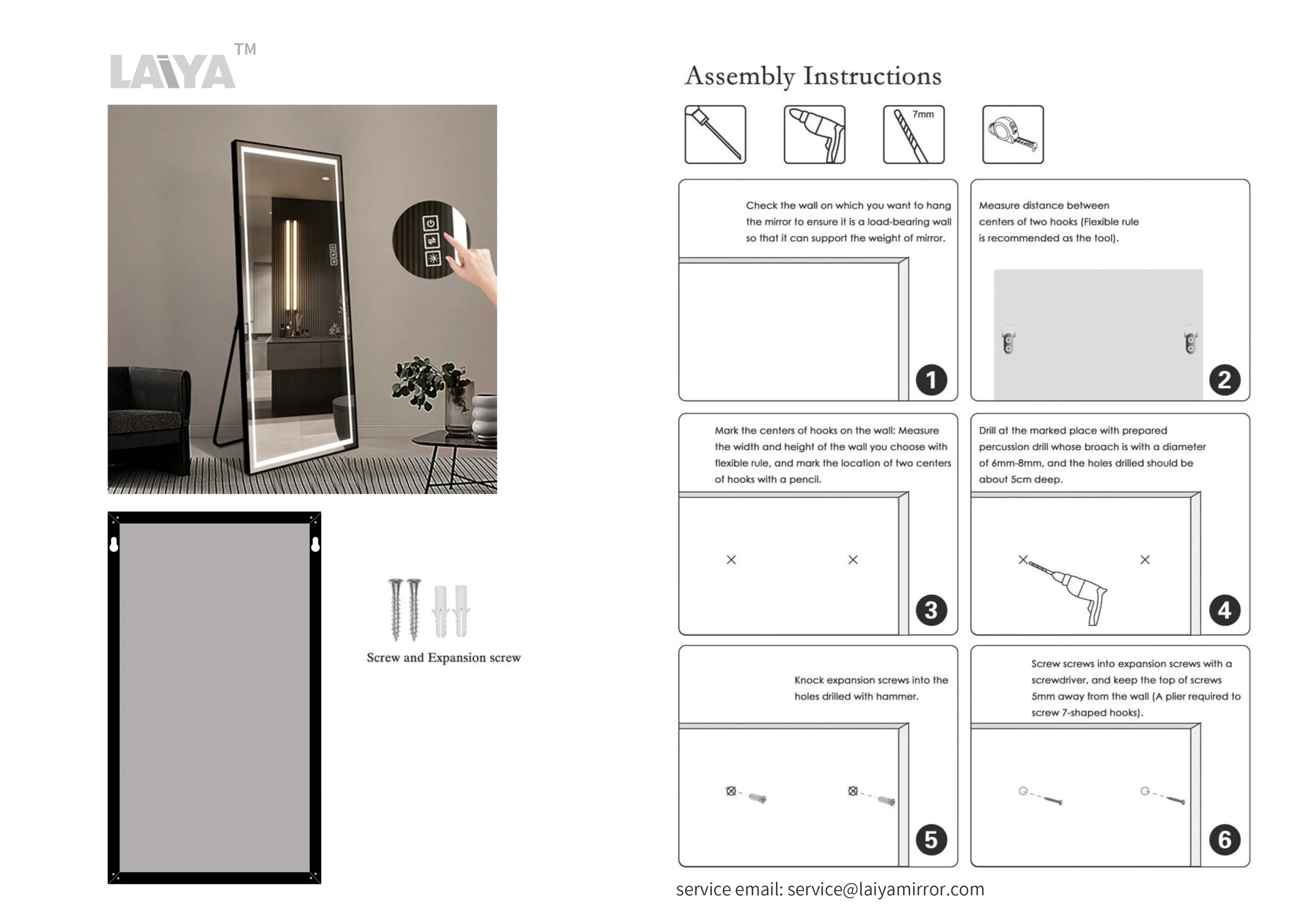 LED Full Size Mirror Full Length Mirror