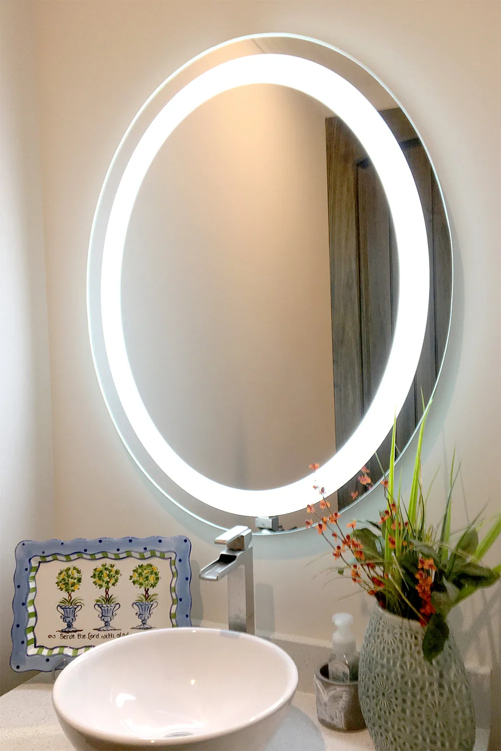 LED Mirror (Front-Lighted Oval) 32" x 40"