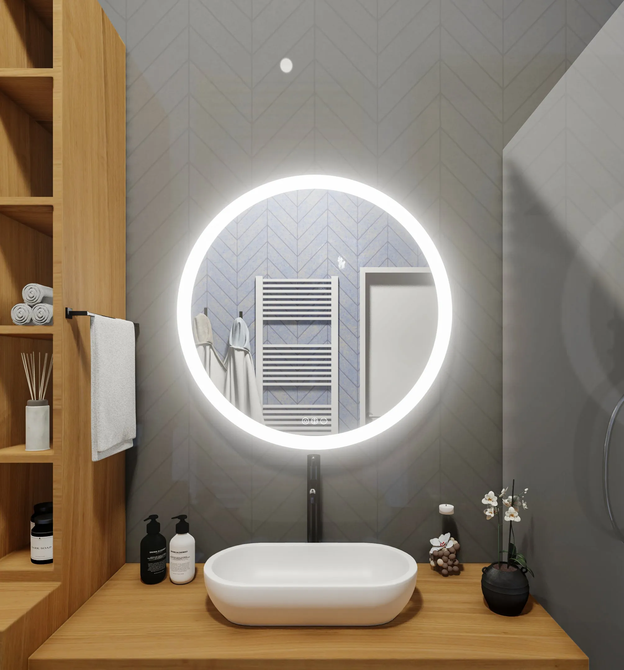 LED Mirror (Side-Lighted Round) 36" x 36"
