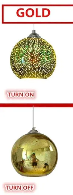 LED Pendant Lights Mirror Glass Ball Firework Lampshade Pendant Lamp for Staircase Loft Restaurant Bar Dining Room Kitchen Island