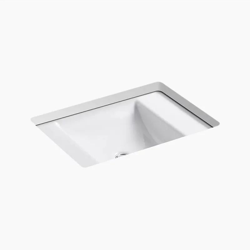 Ledges 16.13" x 22.5" x 6" Enameled Cast Iron Undermount Bathroom Sink in White