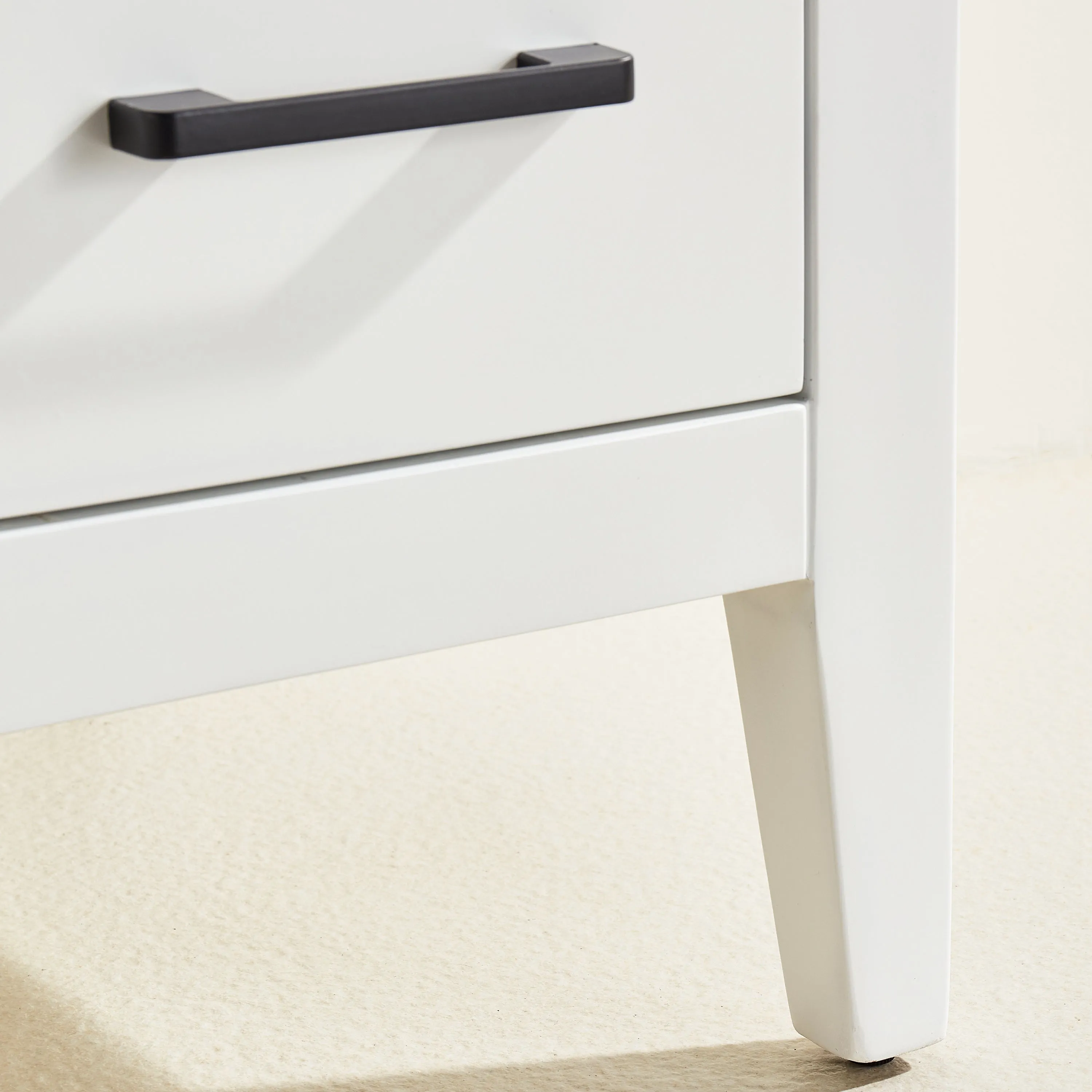 Lily - 36" White ,Right Side Drawers, Floor Standing Modern Bathroom Vanity, Quartz Countertop