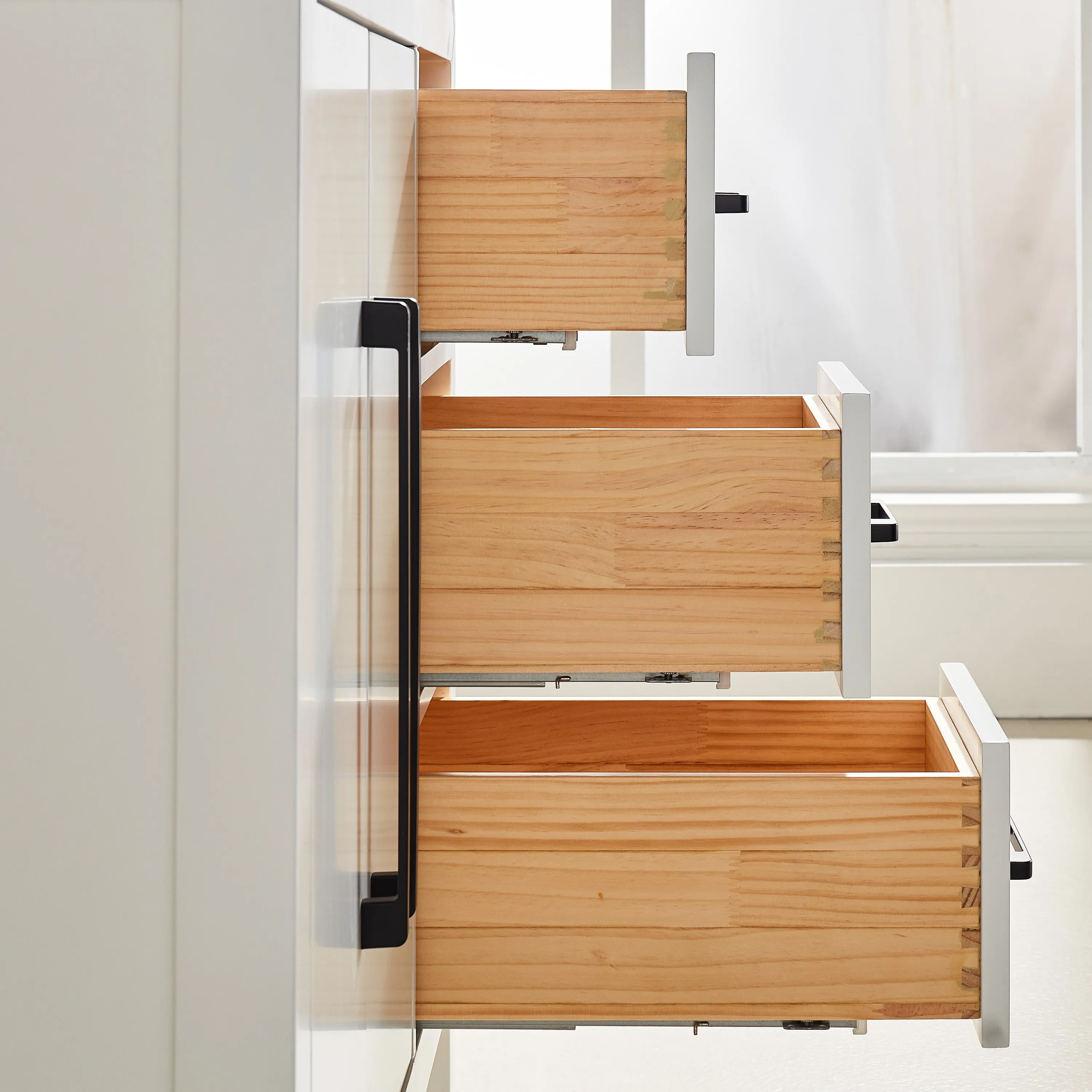 Lily - 36" White ,Right Side Drawers, Floor Standing Modern Bathroom Vanity, Quartz Countertop