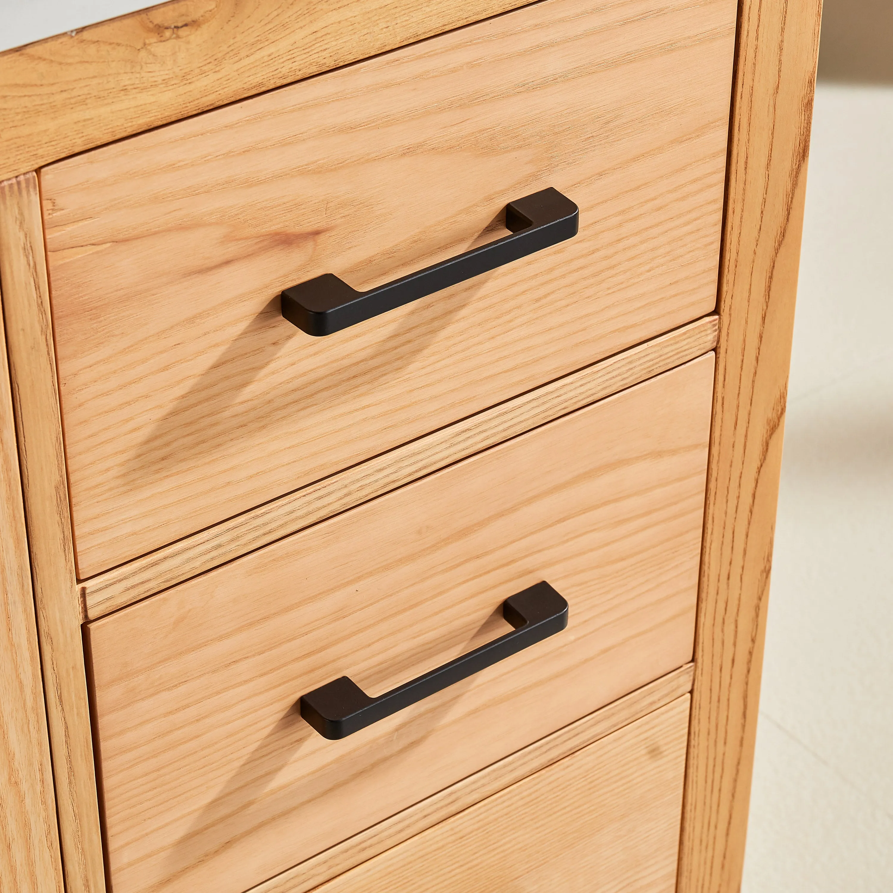 Lily - 48" White Oak , Floor Standing Modern Bathroom Vanity, Quartz Countertop