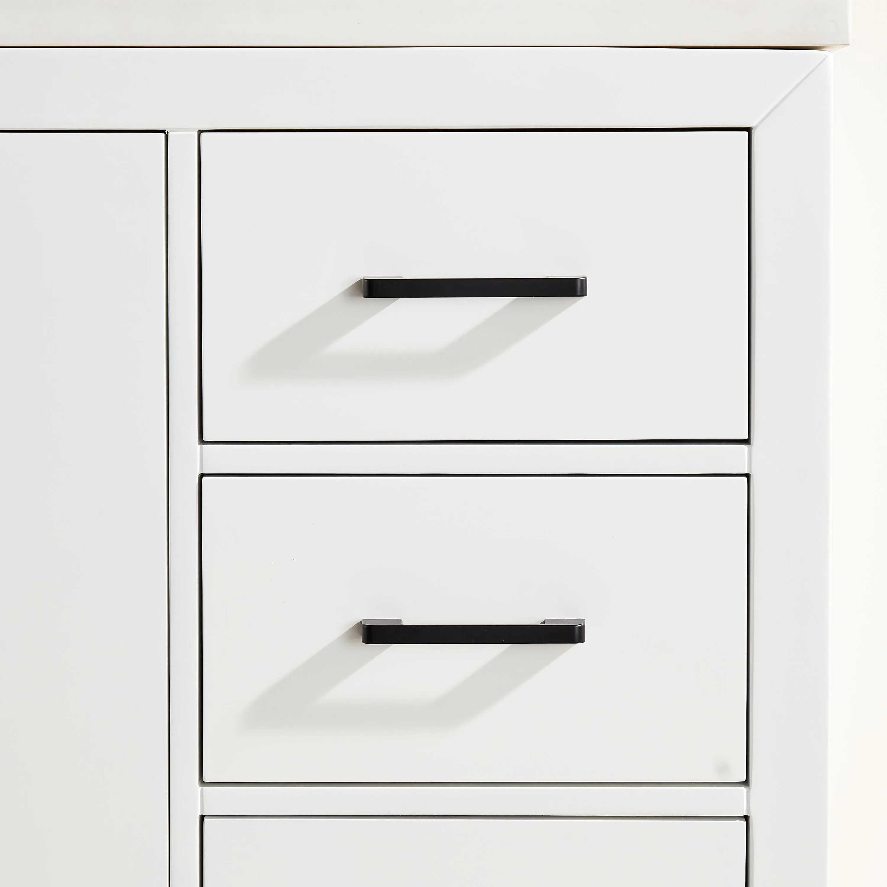Lily - 60",Single Sink, White , Floor Standing Modern Bathroom Vanity, White Quartz Countertop