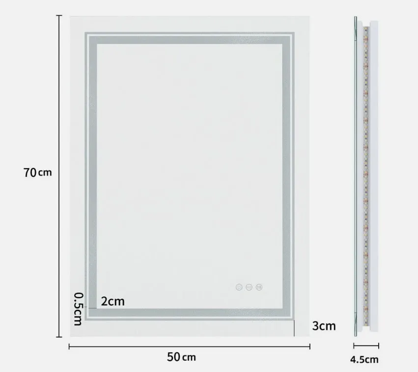 Livia Rectangle LED Mirror