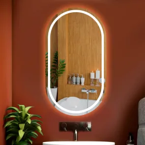 LUPPRA Capsule Wall Mounting Mirror with Light |Bathroom Mirror,Venity Mirror,Smart Mirror Size 17.5X23.5 inch| LED Mirror 3 Tone (Cool White, Natural White, Warm White).
