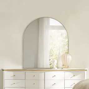 MANTELARCH Arched Stainless Steel Framed Wall Mounted Bathroom Vanity Mirror