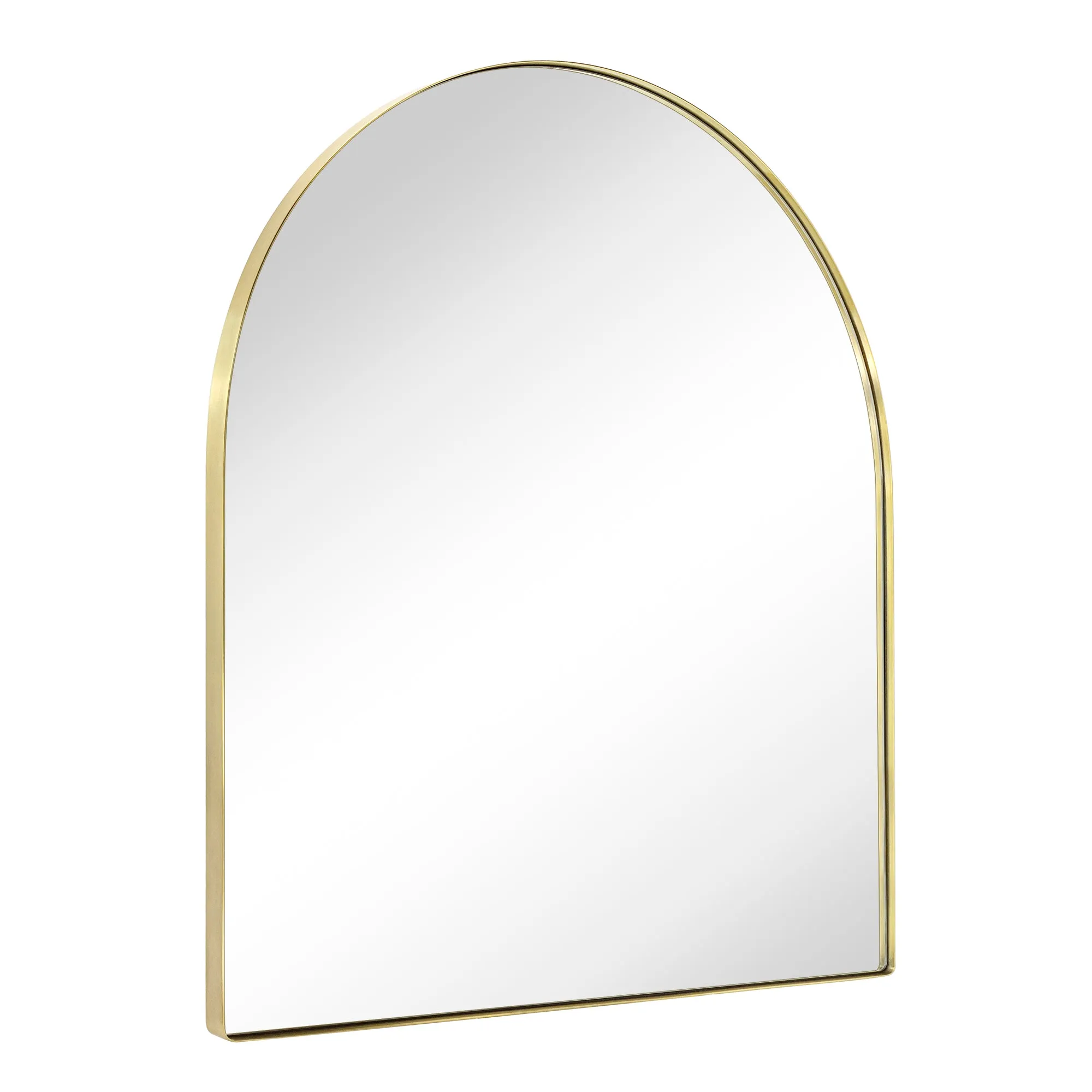 MANTELARCH Arched Stainless Steel Framed Wall Mounted Bathroom Vanity Mirror
