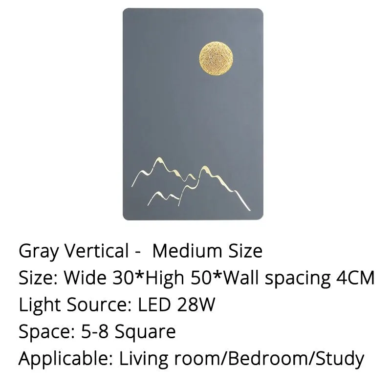 MAV Bedside TV Background Rectangle LED Wall Lamps