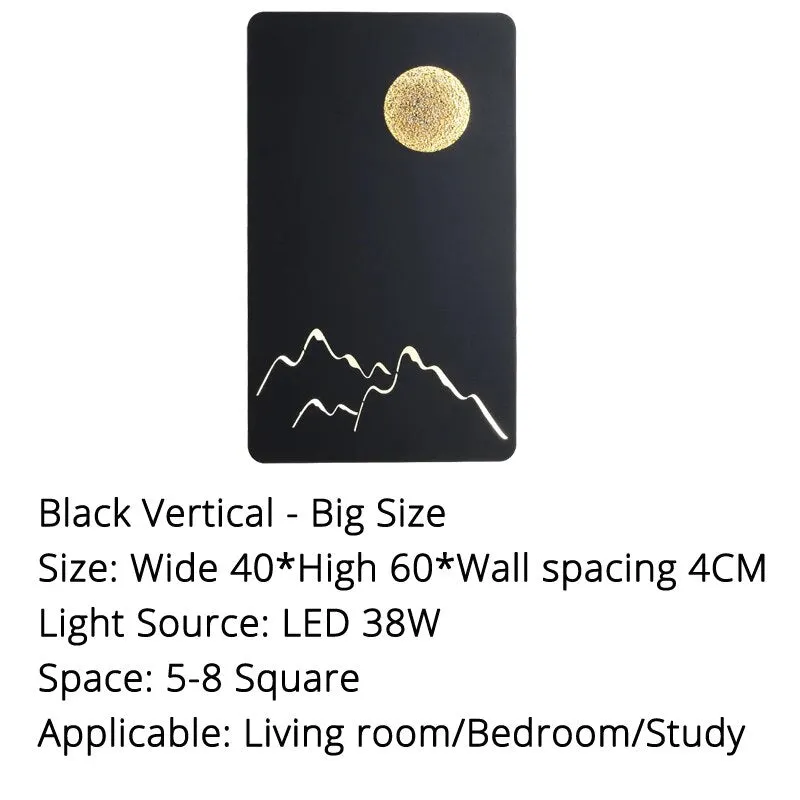 MAV Bedside TV Background Rectangle LED Wall Lamps