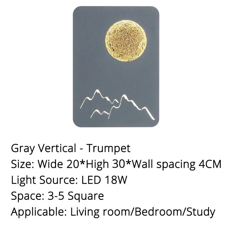 MAV Bedside TV Background Rectangle LED Wall Lamps