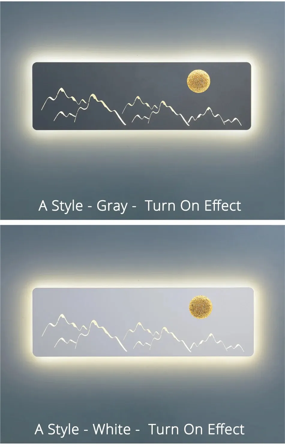 MAV Bedside TV Background Rectangle LED Wall Lamps