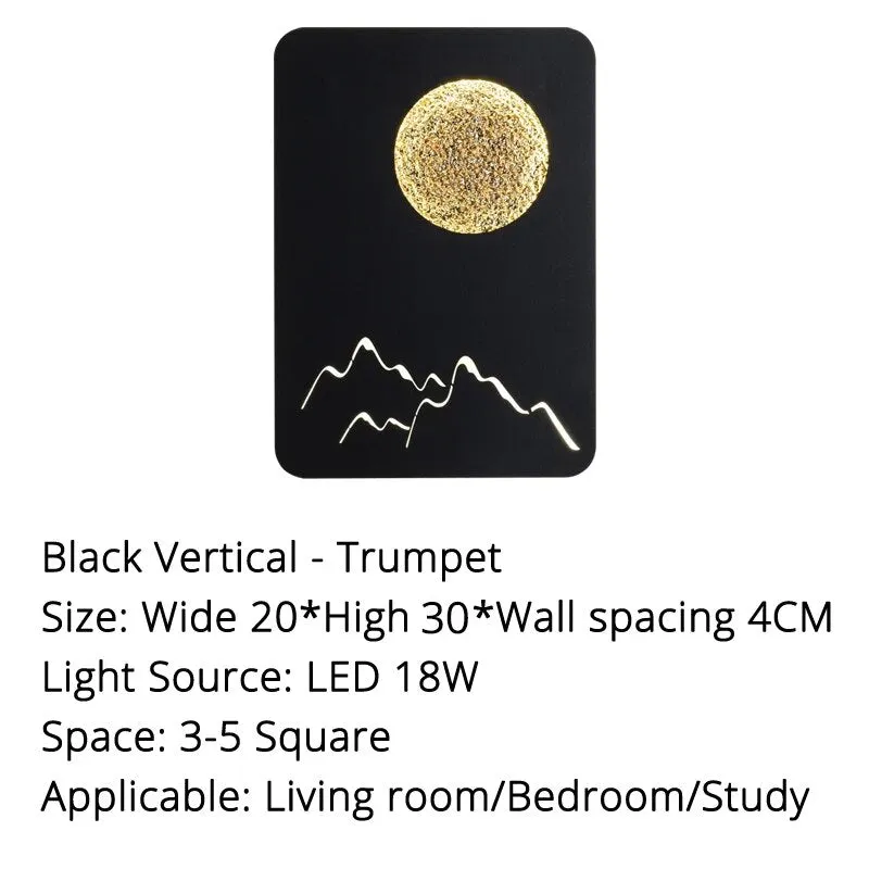 MAV Bedside TV Background Rectangle LED Wall Lamps