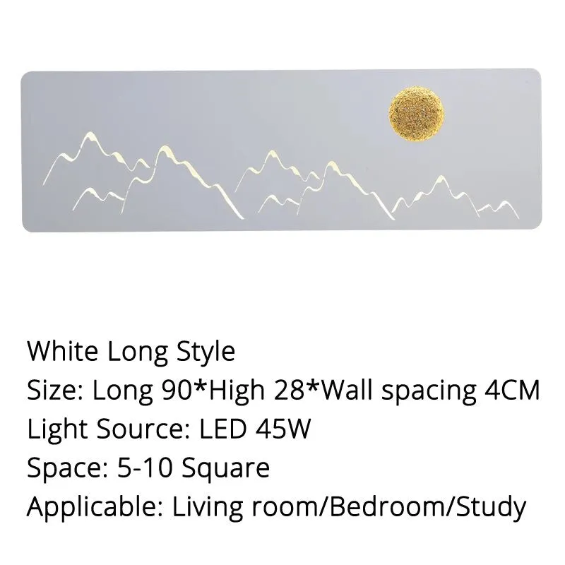 MAV Bedside TV Background Rectangle LED Wall Lamps