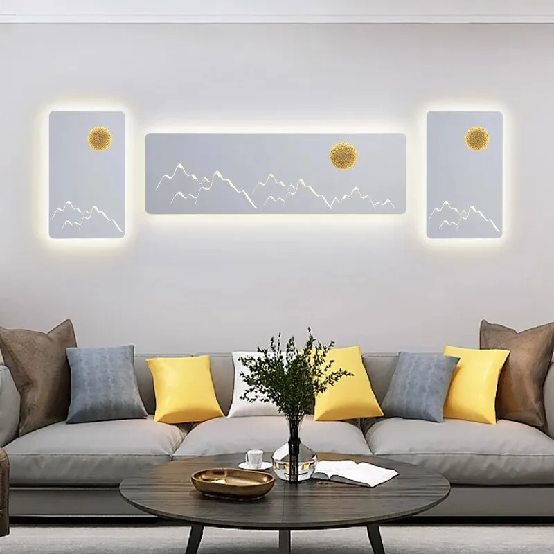 MAV Bedside TV Background Rectangle LED Wall Lamps