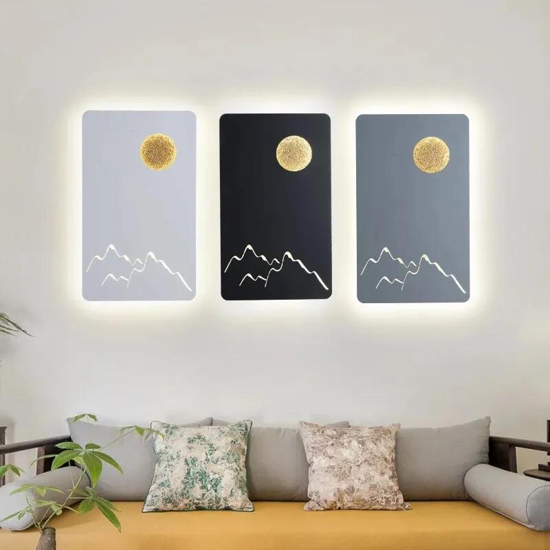 MAV Bedside TV Background Rectangle LED Wall Lamps