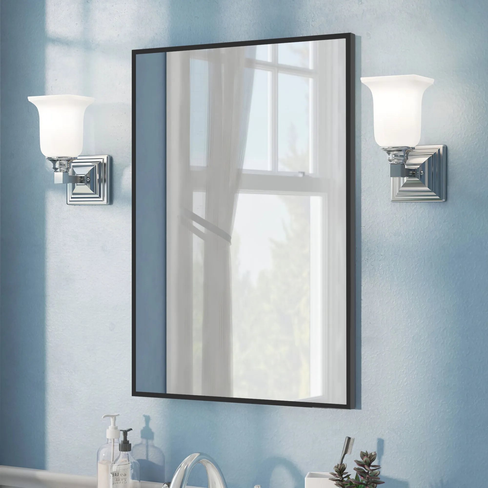 Metal Frame Bathroom Mirror Wall Mirror